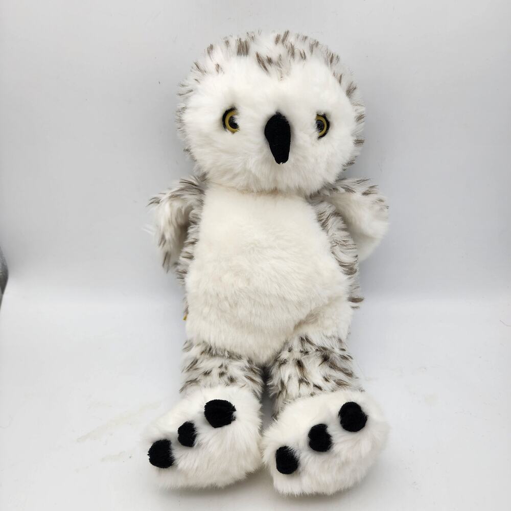 Build A Bear Hedwig The Spotted Snowy Owl Harry Potter Plush 15" Rotating Head